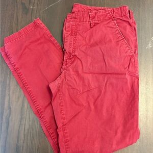 Armani Exchange Men's Chinos in Bold Red